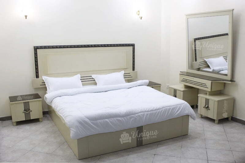 Creamy White Antique Bed Set (+ 2 Bedsides and a dressing mirror)