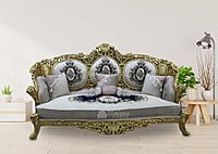 Empire Era golden antique hardwood sofa set plus coffee table