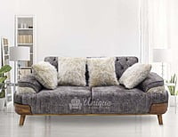 Fluffy modern 7 seater sofa set plus a coffee table