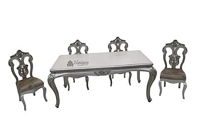 Silver frame 8 Seater Dining Set